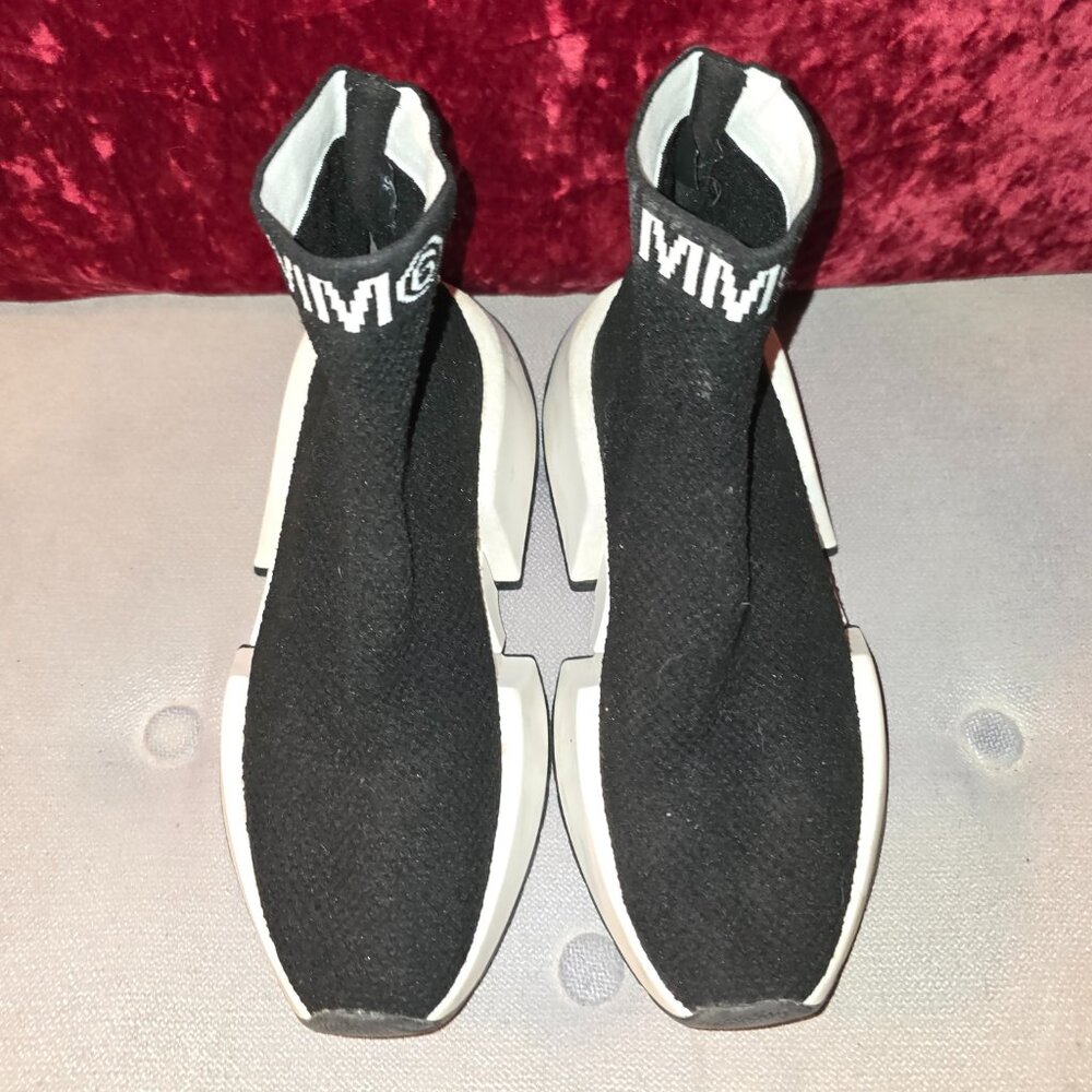 MM6 Maison Margiela High Top Sock Sneakers- Black- Size 8.5 / 39